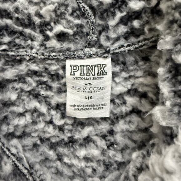 Victoria’s Secret PINK OU OKLAHOMA SOONERS Pullover Teddy Bear Fleece Hoodie L - Picture 3 of 10